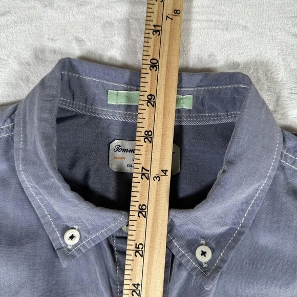 Tommy Bahama Jeans Shirt Men Size M Short Sleeve Single Pocket Cotton Blend EUC - Picture 10 of 12